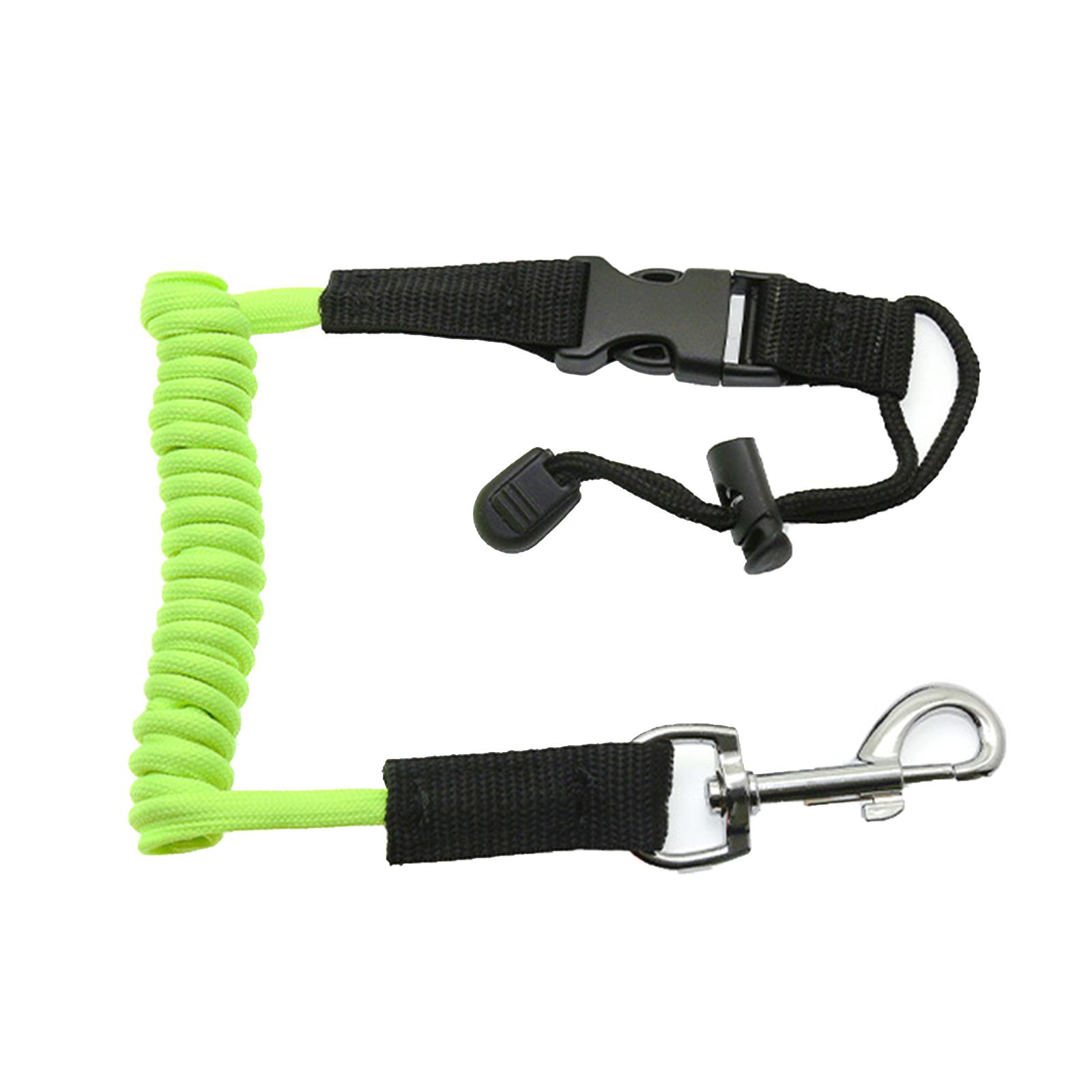 

Регулируемый страховочный шнур для каноэ, витой страховочный шнур-петля с карабином для фиксации каяка, серфинга, велоспорта зелёный