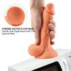 Large Sucker Female Double-layer Liquid Simulation Silicone Penis Private Parts Lifelike Fake Penis Rear Court Supplies