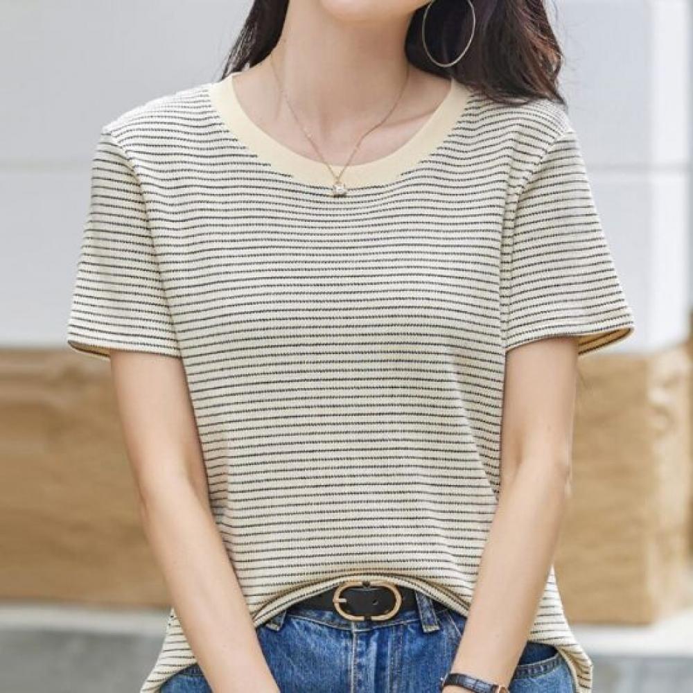 Navava Casual STripe Round Neck T shirT nT3352
