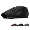 Adjustable Forward Cap Autumn Winter Men British Cap Retro Beret Warm Newsboy Cap