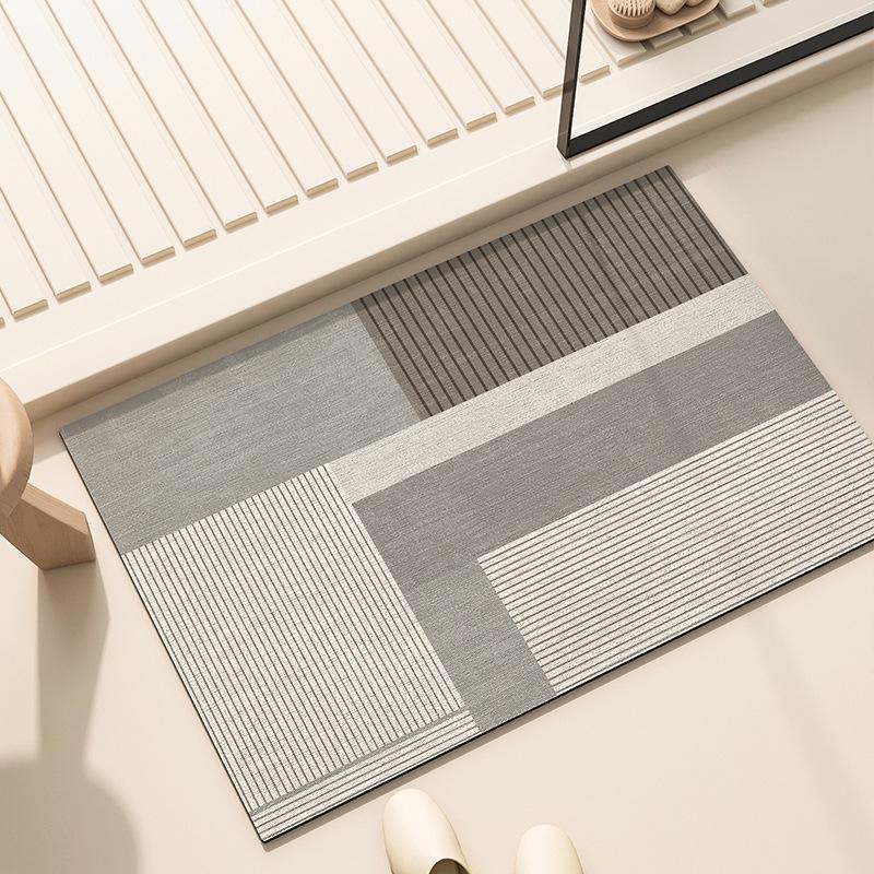 Wabi-Sabi Diatom Mud Bathroom Mats: Absorbent, Quick-Drying, Non-Slip, Dirt & Wear-Resistant.