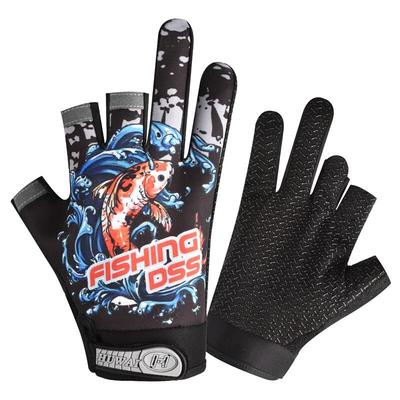 Atmungsaktive Eis-Seide Drei-Finger-Fahrradhandschuhe