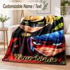 Miraculous Ladybug Custom Name Flannel Throw Blanket Soft Warm for Sofa Bed Indoor Home Use