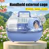 Travel Hamster Cage Small Pet Carrier with Transparent Viewing Dome Pet Crate with Ventilation Slots for Vet Trips Picnics Mice Gerbils Reptiles