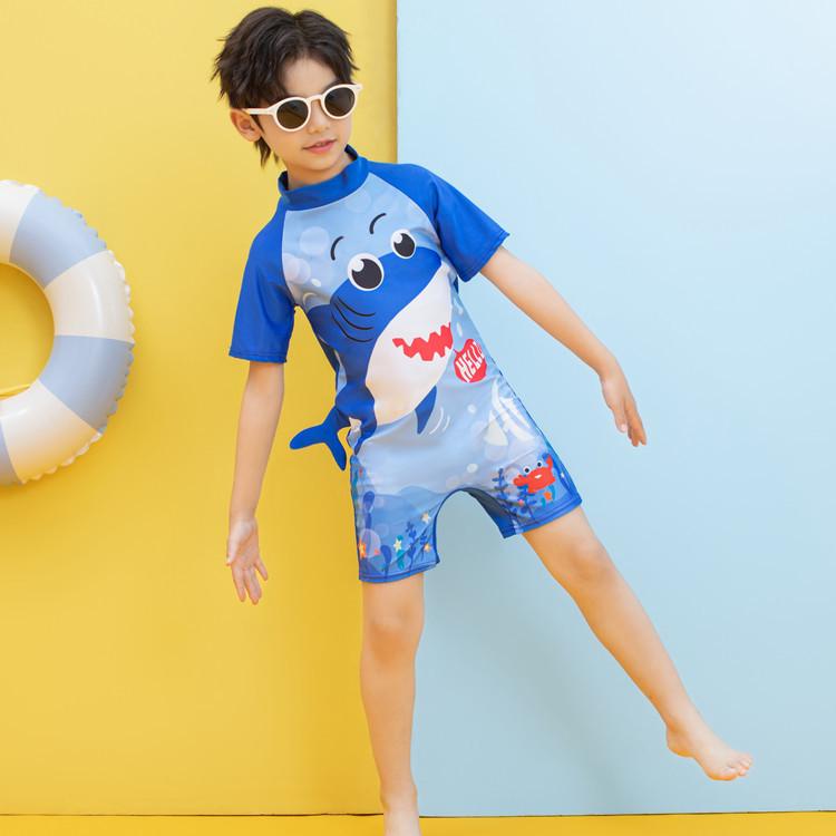 Spot Children's Cartoon Swim Trunks: One-Piece for Boys, Sizes Small To Large, Quick-Drying for Swimming and Hot Springs.