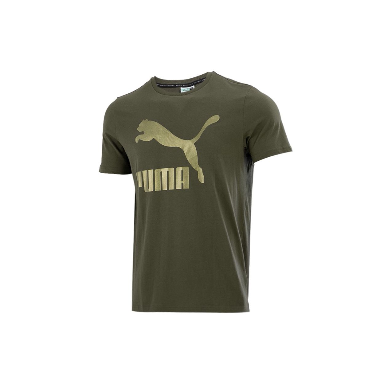 

Повседневная спортивная футболка с коротким рукавом с логотипом Puma, мужские топы, армейско-зеленый 532280-44 S
