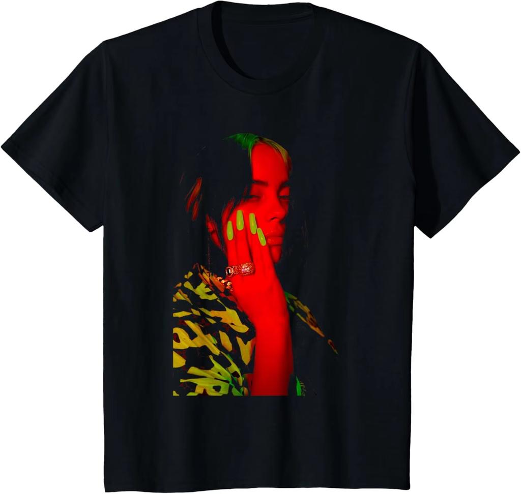 2026 Neues Single Billie Eilish WILDFOWER Song Gedrucktes Baumwoll-T-Shirt Sommer Unisex Kleidung und Damenmode Lässiges T-Shirt