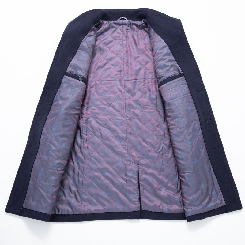 Korean Version of Fashion Men's Woolen Coat Casual Wool Men's Trench Coat Non-ironing Woolen Coat Jacket
