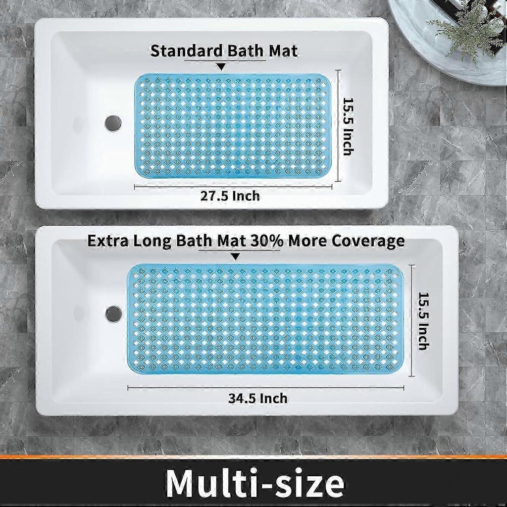 Non-Slip Bathtub Mat, 34.5x15.5 Inch, Machine Washable, BPA & Latex Free 2025