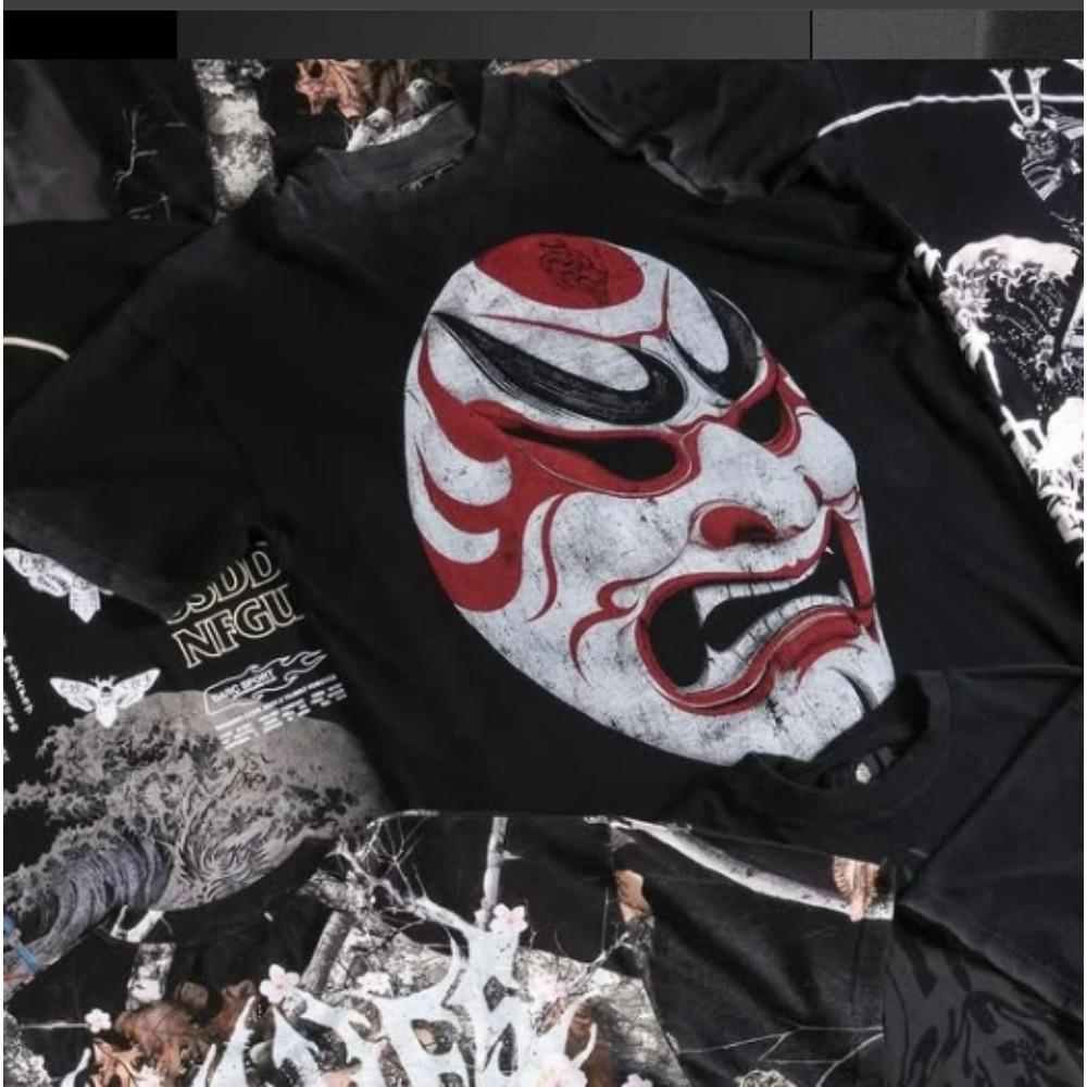 

Harajuku Gothic Samurai T-shirt Streetwear Men Fashionable T-shirt Outdoor Casual Plus Size Tees Top Women Clothing XXS