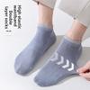Pure Cotton Men's Ankle Socks with Antibacterial, Deodorizing and Moisture-absorbing Properties. Thin Style Without Falling Off. Short Tube Socks.