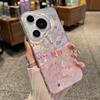 Creative Swirl Imd Frosted for Apple 14pro Pattern Cute Girls Transparent Mobile Phone Case for Apple Mobile Phone Protective Case