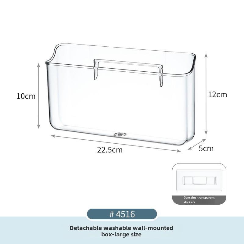 Desktop Transparent Storage Box for Sundries, Cosmetics, Stationery, Tableware with Mirror Cabinet
