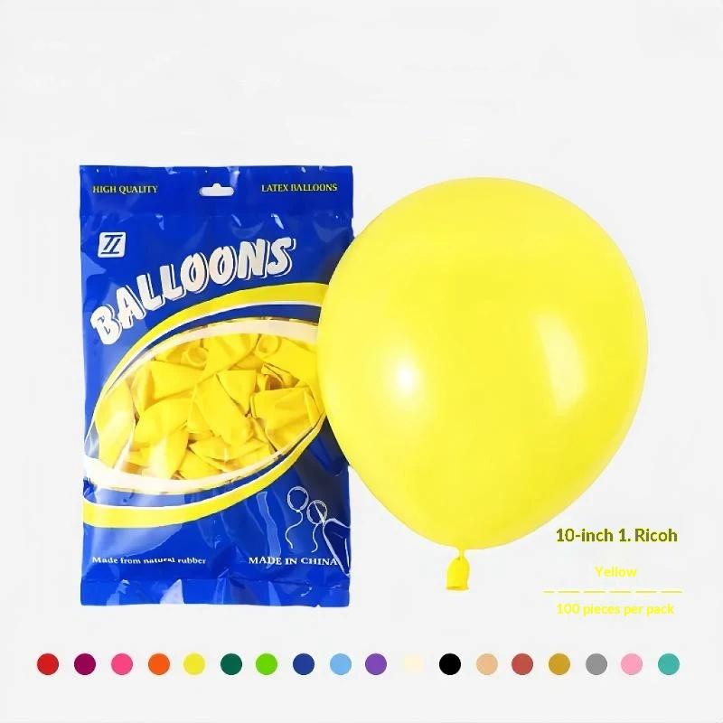 100 PCS Candy Color Matte Latex Balloons Durable for Kids Birthday Wedding Christmas Halloween Party Decoration
