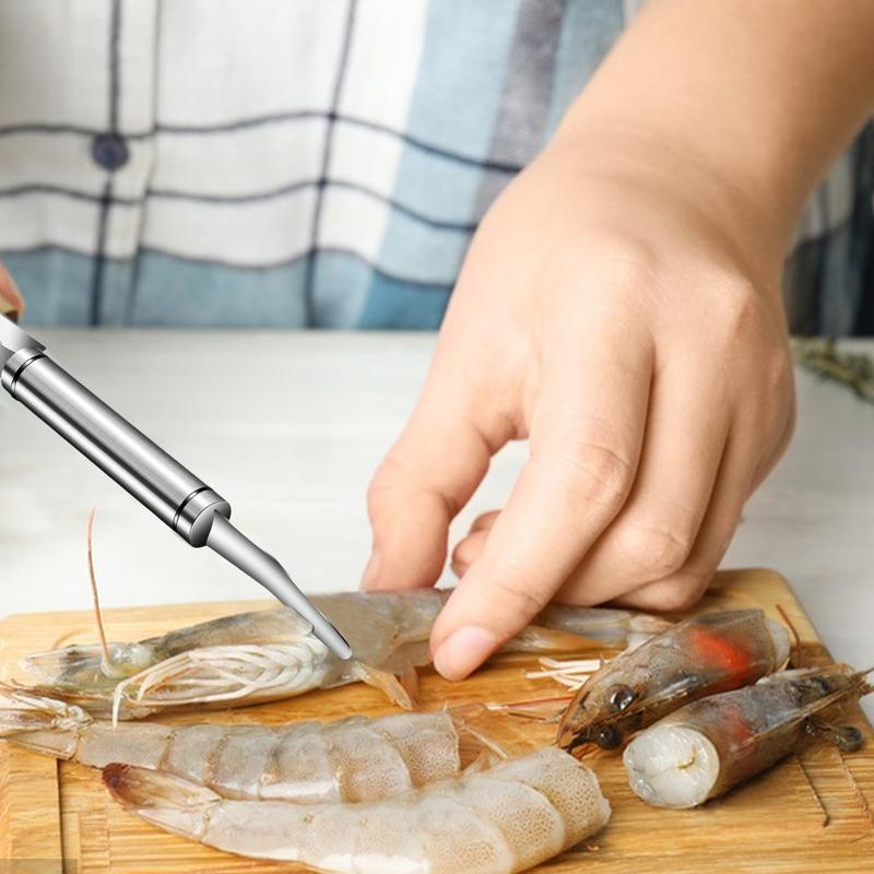 

Shrimp Deveining Tool Fish Maw Cutter Rustproof Stainless Steel Double Head Fish Scale Remover For Freshwater Breeding CHINA