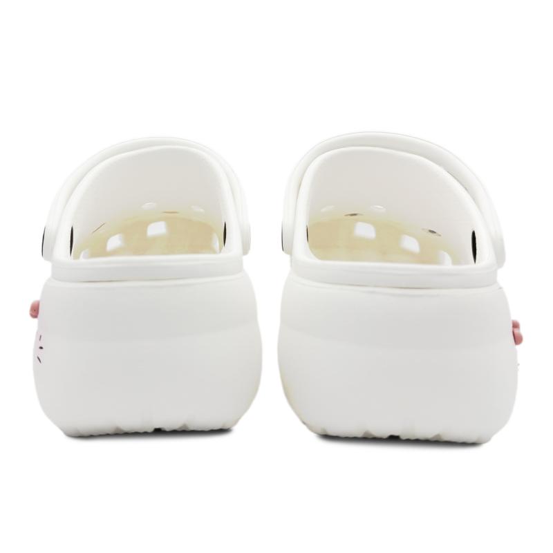 Crocs Classic Platform Clog Sweet Rose Cat Pink Gradient EVA Sweet Girl Hole Shoes Unisex White