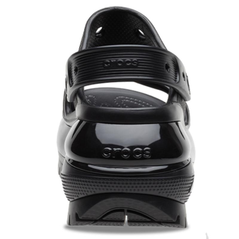 Crocs Thick-Soled One-Strap Sandals Mega Crush Sandal 'Black' Unisex