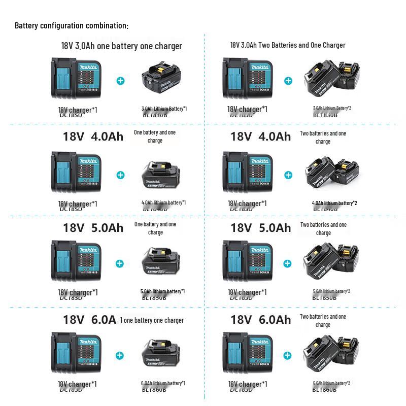 Makita DDF485 18V Avvitatore a Batteria Senza Spazzole Spina CN (adattatore incluso)