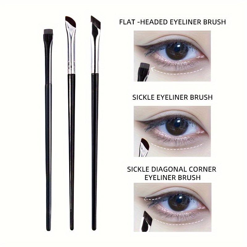 Precision Eye Makeup Brush Set (3/5/7-Piece) - Includes Angled Eyeliner, Eyeshadow, and Detail Brushes