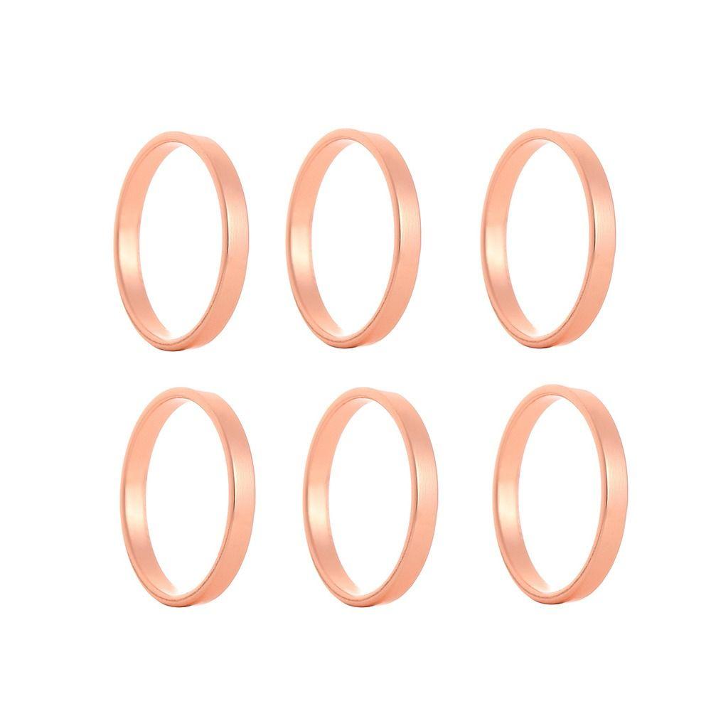 Roundness Gold Rose Gold Metal Napkin Holder Napkin Rings  for Wedding Banquet Valentines Easter