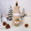 Kreativní vánoční sada na víno Zlaté sametové šaty Obaly na láhev vína Rukáv Santa Sněhulák Vánoce Nový rok Dekorace na jídelní stůl