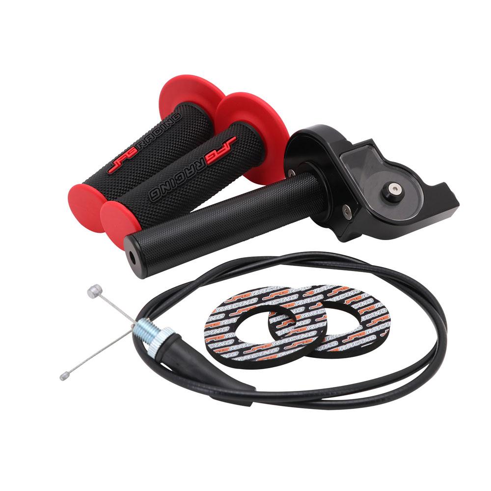 CNC Accelerator Throttle Twist Grips + Cable +Handlebar Grips Replacement For Pit Dirt Bike Minis With 7/8 Inch Application