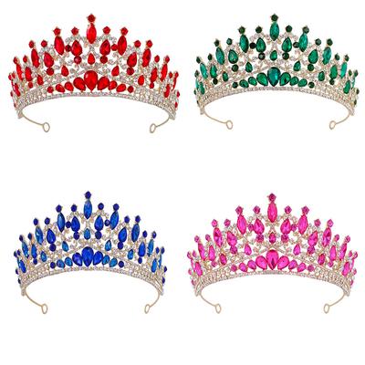 New Bride Headwear Accessories Luxurious Diamond Encrusted Crystal Crown Elegant and Retro Hair Accessory Wedding Bride's Crown