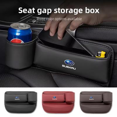 For Subaru Impreza Legacy WRX STI BRZ Levorg Forester XV Outback  Car Seat Gap Storage Box Leather Cup Holder Organizer Iwu7