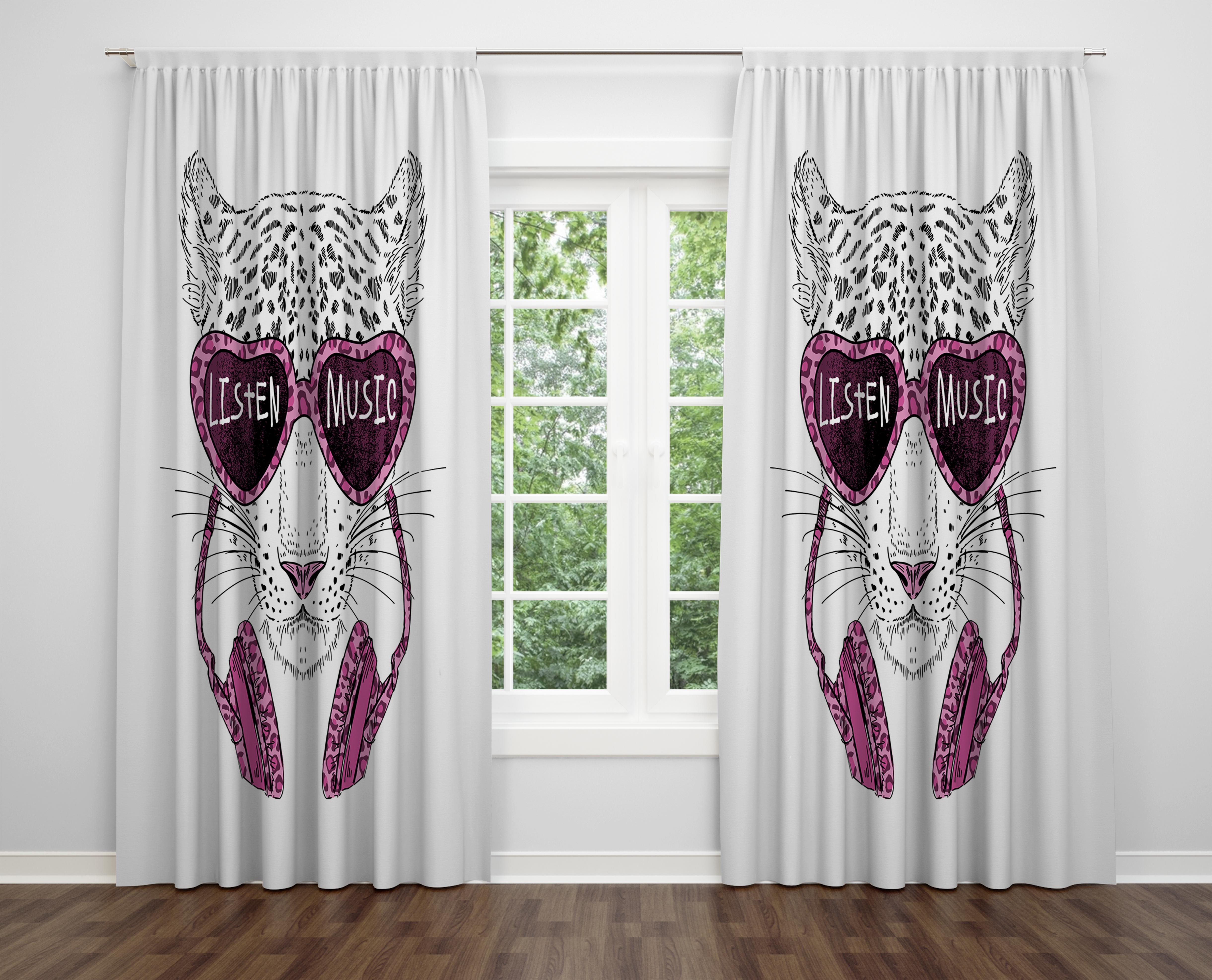 

Декоративний дизайн, високоякісна бавовняна тканина, ви можете вибрати одну або подвійну фіранку з крила 1 piece різнокольоровий