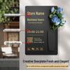 Custom Acrylic Business Hours Door Sign Sticker for Storefronts