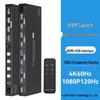 8K HDMI/DP KVM Switch 4x1 - Mouse & Keyboard Control for Four Computers