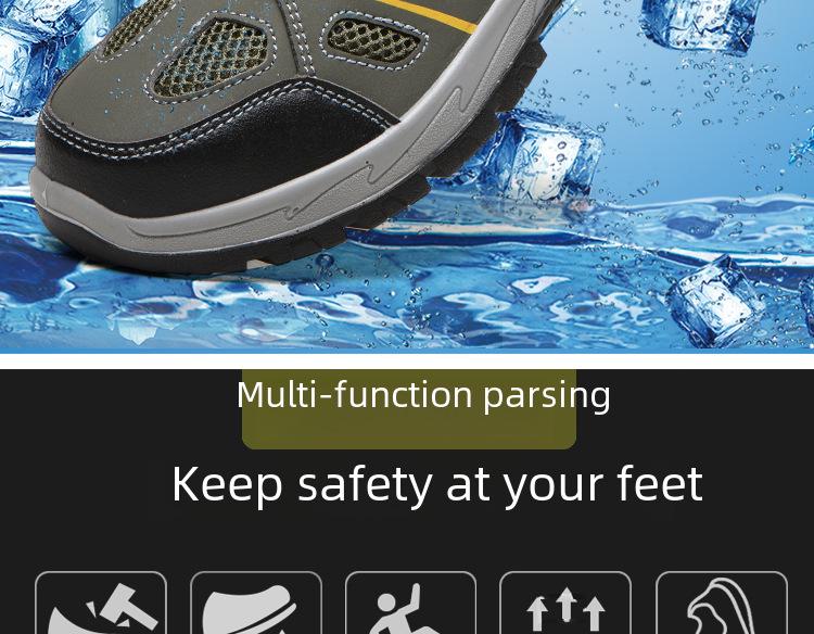 Men's Steel Toe Summer Work Safety Shoes: Breathable, Anti-Smash, Anti-Puncture