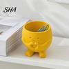 Gift for Plant Lovers 3D Printed Cute Smile Pots, Succulent Planters Indoor Plants, Office Desk Ornament Funny Small Flowerpot, Unique Planter