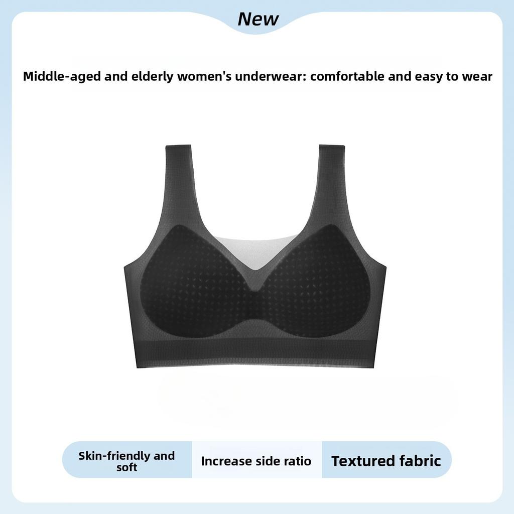 Ladies Summer Cool Feeling 10A Antibacterial Breathable Non Trace Thread Ice Silk Middle Aged Mother Underwear