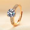 Women's Adjustable 2-Carat High Carbon Diamond Wedding Ring