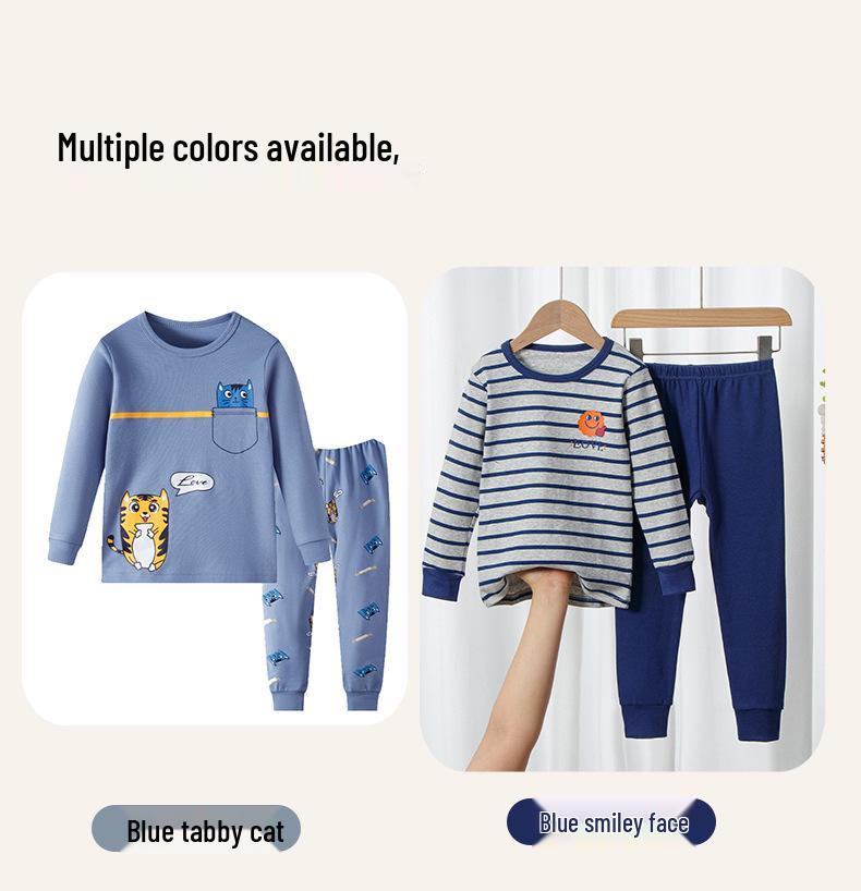 Children's Pure Cotton Autumn/Winter Set - Boys & Girls Junior High - Underwear & Trousers