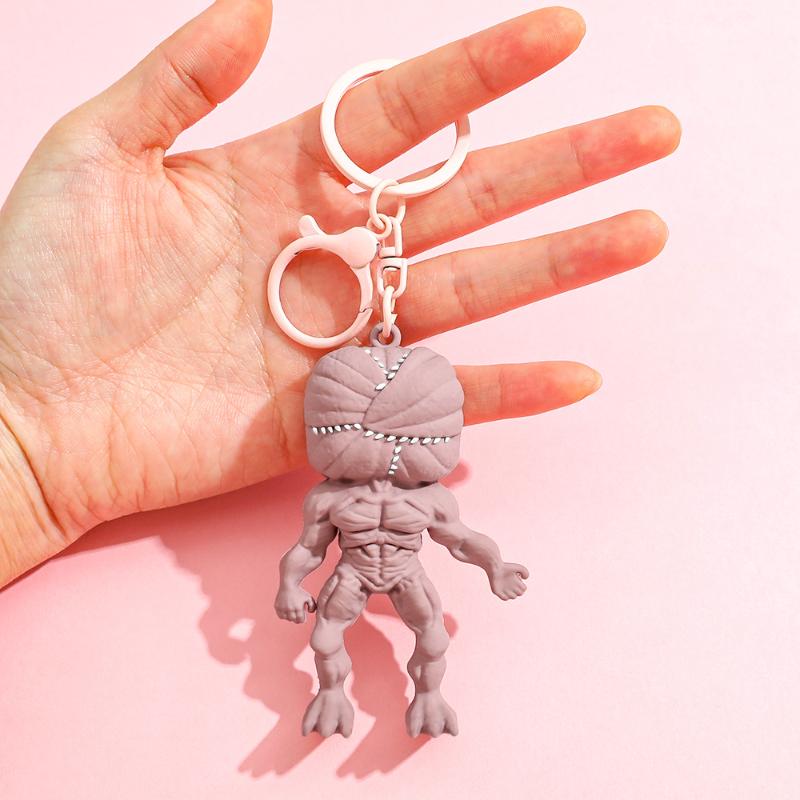 Cartoon Spiel Stranger Eleven Demogorgon Dustin Barb Steve Robin PVC Schlüsselanhänger Niedliche Puppe Rucksack Dekoration Anhänger Modell Spielzeug
