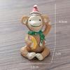 Cartoon Monkey Santa Elk Resin Ornament Figure Christmas Decoration Kids Toy