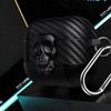 Carbon Fiber Texture Earphone Case For AirPods 4 Gen Pro 3 2 Bluetooth Headset Cover For AirPods Pro 3 2 Wireless Earphone Charging Box with Keychain