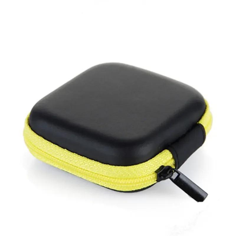 1ks Mini přenosná taška na sluchátka Peněženka na mince Sluchátka Pouzdro na USB kabel Pouzdro na přenášení Taška Taška na sluchátka Čtvercová úložná krabička
