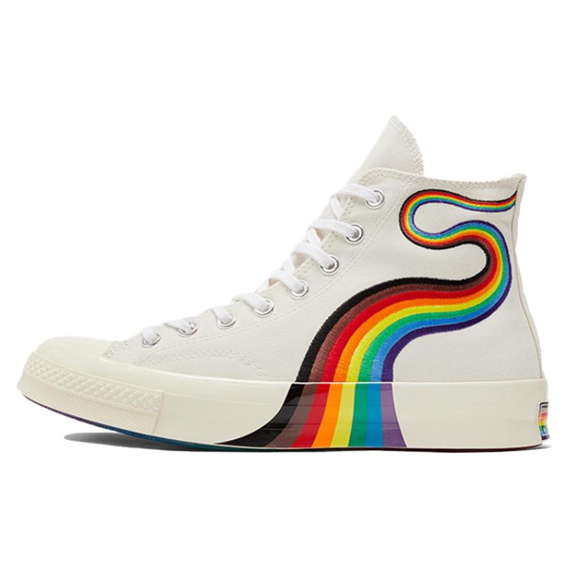 

Converse Chuck Taylor All Star 1970S Вышивка граффити Высокие эспадрильи Унисекс Радужные цвета 36