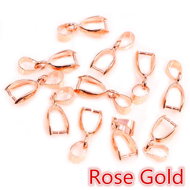 50pcs/lot 5x14mm 6x17mm 8x20mm 7 Colors Pendants Clasps Clips Bails Connectors Charm Beads Necklace Jewelry Making Findings