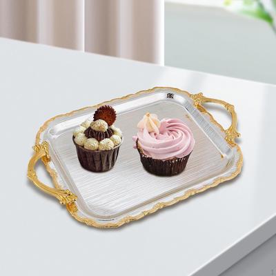 Decorative Serving Tray Coffee Table Bathroom Organizer Vanity Trays with Handles for Dessert