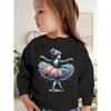 European Sizes Vintage Ballet Kid Print Kids Sweatshirt Dance Lover Gift