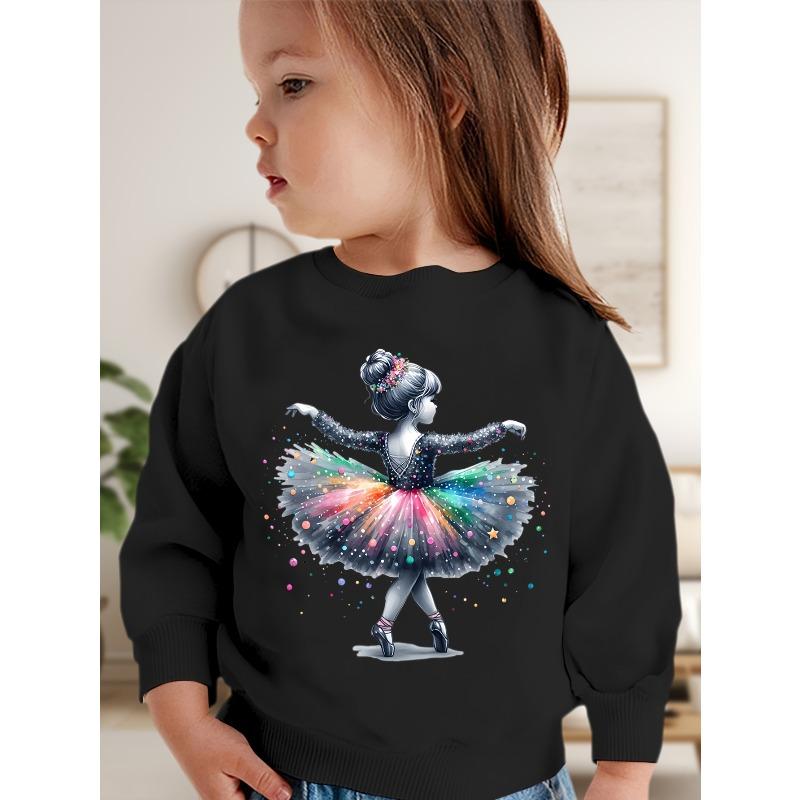 European Sizes Vintage Ballet Kid Print Kids Sweatshirt Dance Lover Gift
