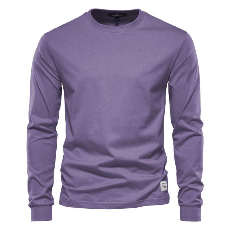 Men’s Euro Fit Solid Long Sleeve Cotton T-Shirt