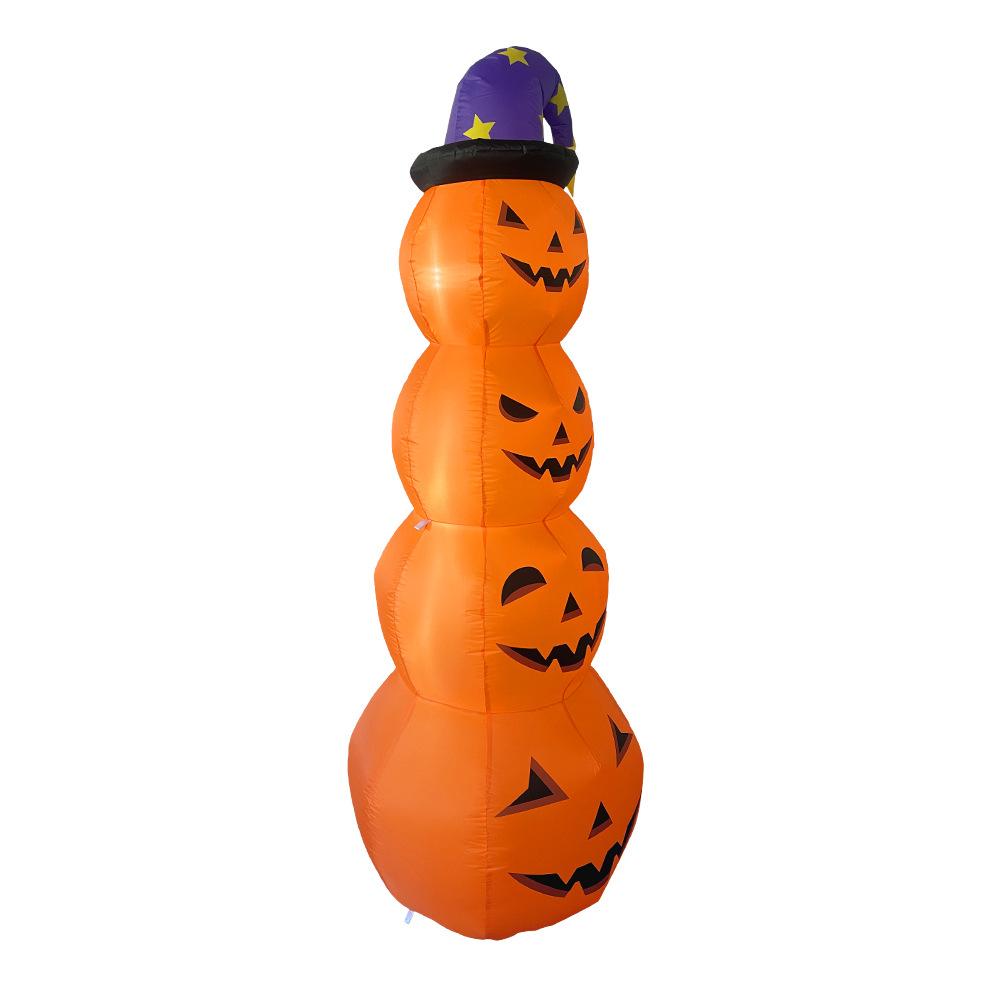 Halloween Pumpkin Air Inflatable 2.4m Ghost Decor for Party Outdoor Decoration