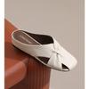 Summer Wear Casual Muller Slippers Pu Leather Hollow Bag Head Cool Slippers Round Head Wedge Women's Slippers