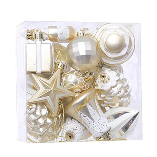 16 Stück Weihnachtskugeln, Ornamente für den Weihnachtsbaum, Kunststoffrohr, Lutscher, Glocke, Hängedekoration, Feiertags-Partyzubehör