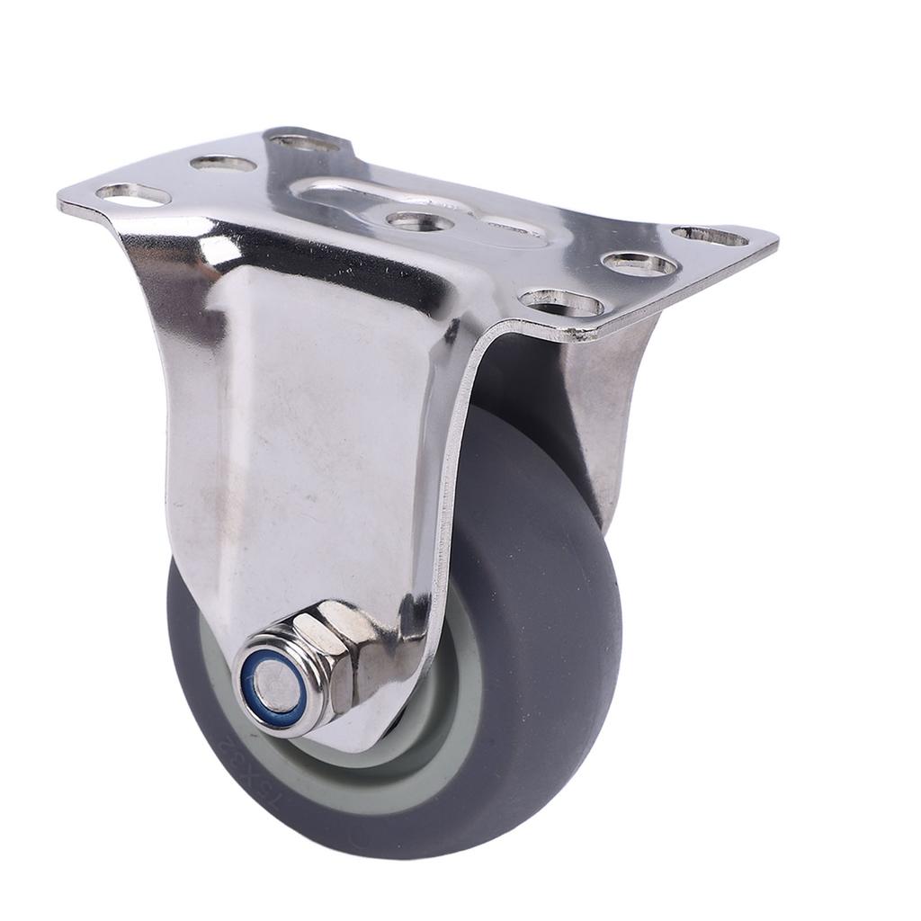3in Directional Caster 304 Stainless Steel Frame Heavy Duty Quiet TPR Caster for Cart Furniture